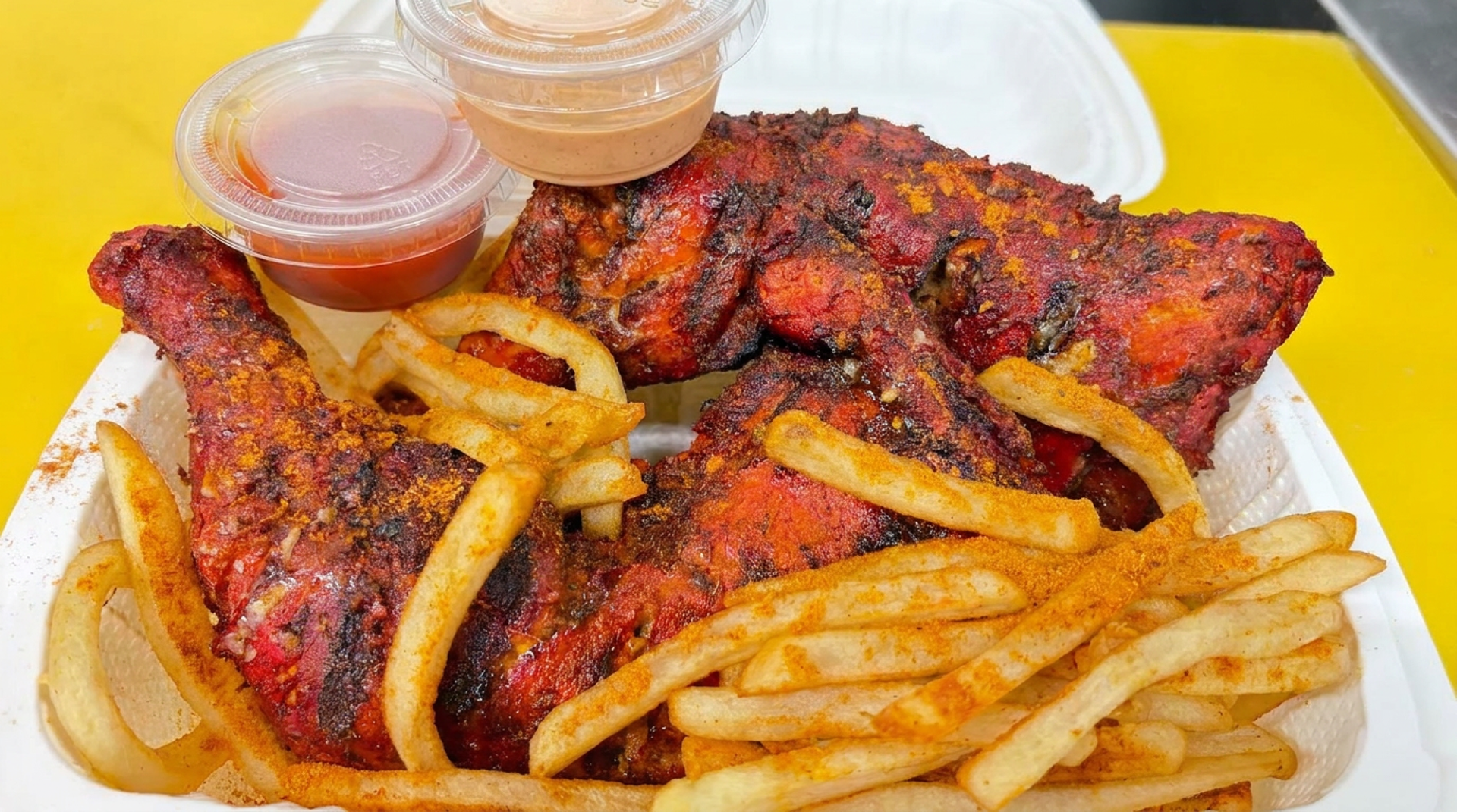 Halal fried chicken, made to order